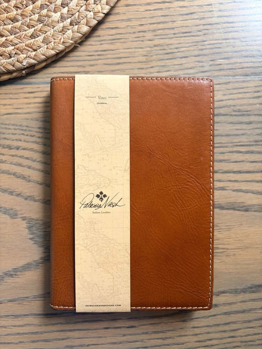 Patricia Nash Vinci Journal Italian Leather Tan Travelers Notebook